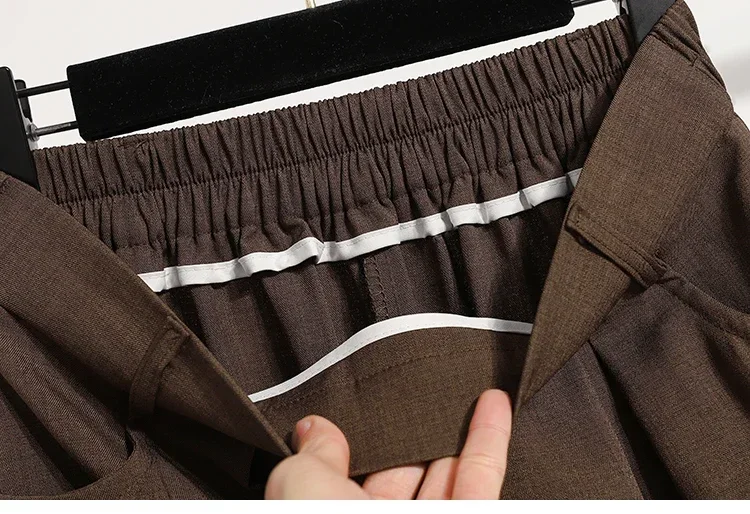 Solider, vielseitiger, mittellanger Faltenrock 2026 Plus-Size-Röcke A-Linie Maxikleid Frühling Herbst Neuer halblanger Regenschirmrock – Detail 11