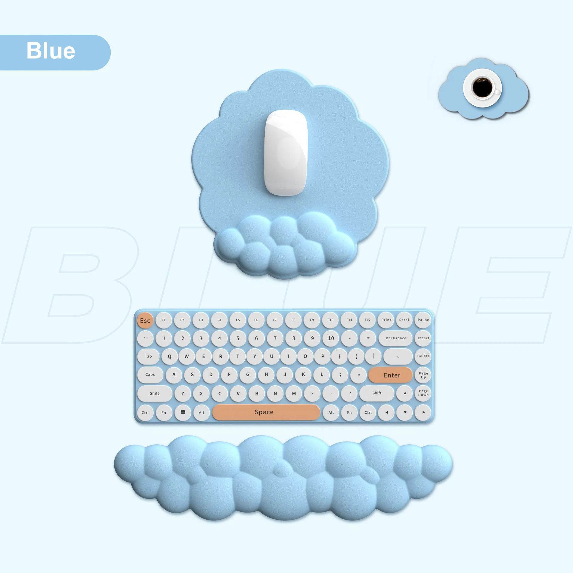 Repose Poignet Clavier Nuage, Repose-poignet ergonomique Cloud-Soft, Repose- Poignet De Clavier Confortable, Mousse à Mémoire De Forme Ergonomique pour  Maison, Bureau, Ordinateur, Ordinateur Portable : : Fournitures de  bureau