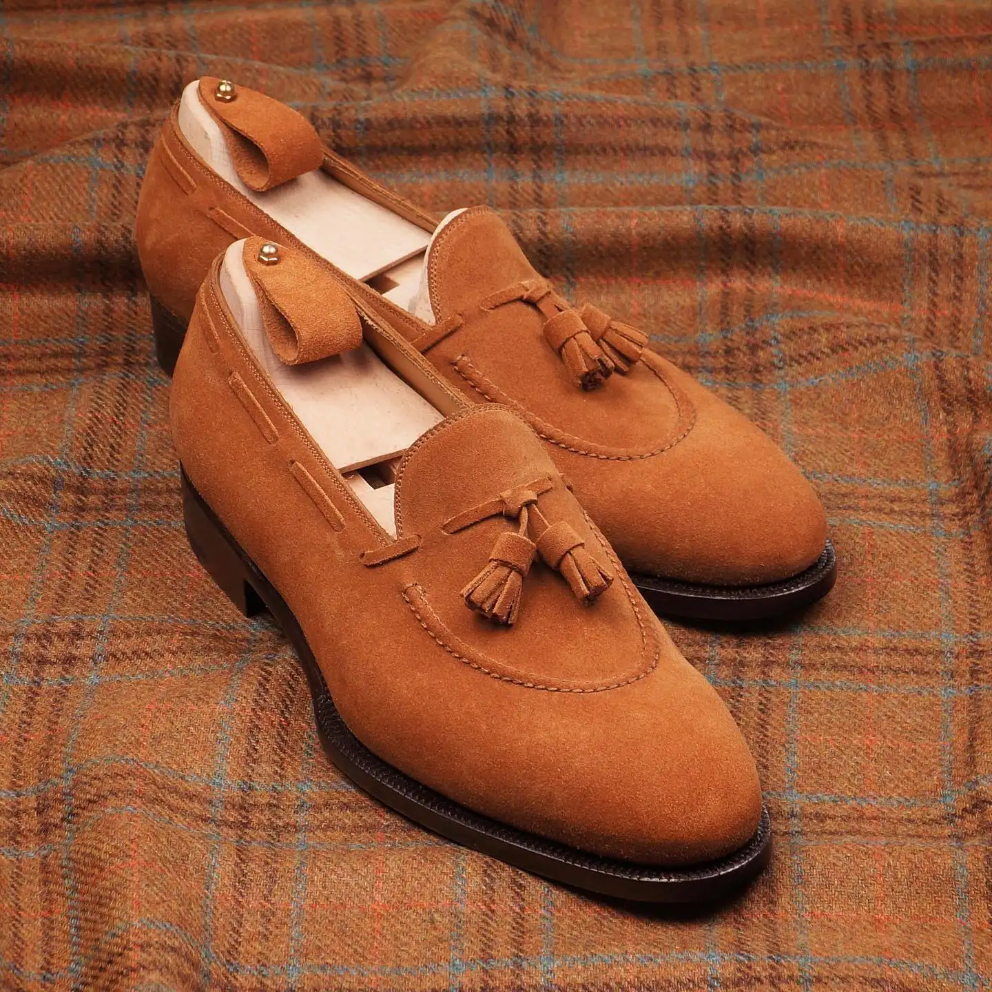 

Autumn Spice Janus Calf Tassel Loafers Designer Shoes Men Shoe Wedding Shoes