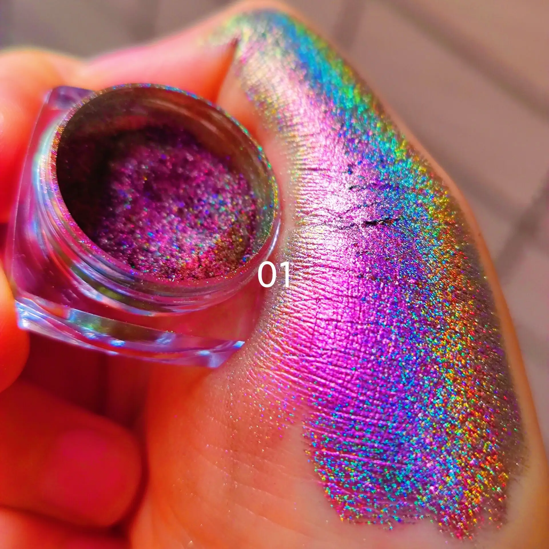 Infinite Chrome Laser Eyeshadow Chameleon Pigment Rainbow Eyeshadow Powder Light Change Holographic Eye Shadow Makeup Cosmetic