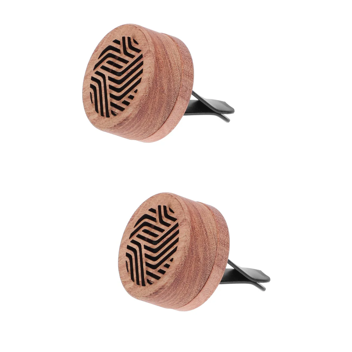 

2 Pc Decorate Aroma Diffuser Wood Aromatherapy Vent Clips Stainless Steel Car-mounted