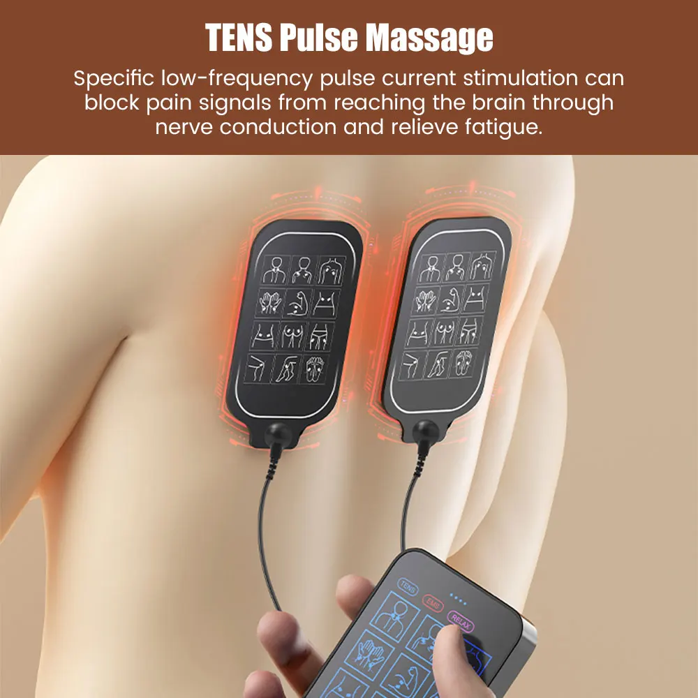 12 Modes Electric TENs RELAX Muscle Stimulator EMS Acupuncture Body Massager Nasal Therapy Machine Slimming Electrostimulator