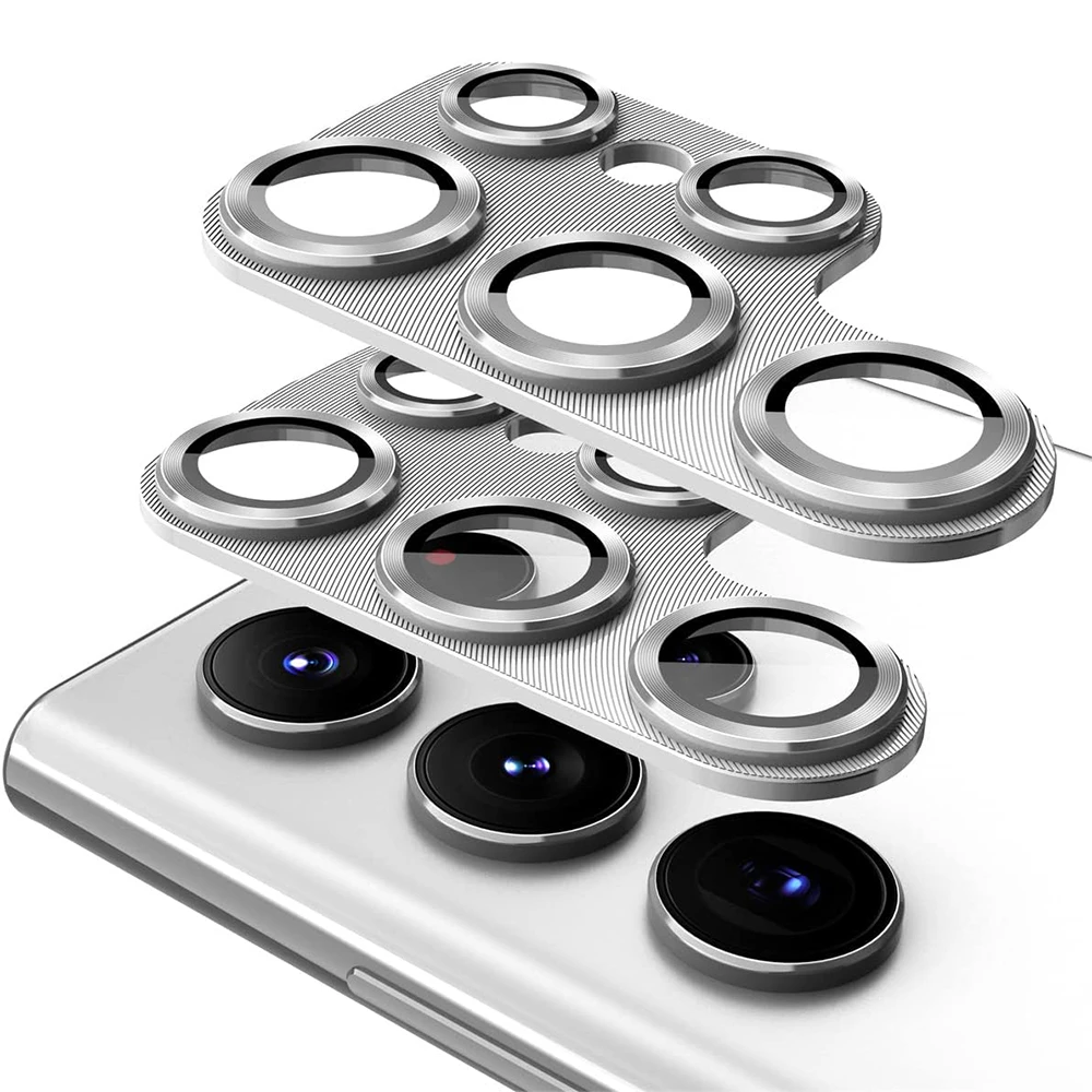 Luxury Aluminum Alloy Metal Camera Protector with Glass Lens Protective Film