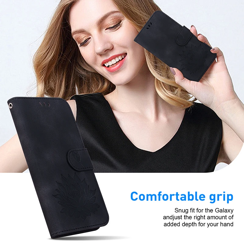 Genuine Leather Phone Wallet Case with Lanyard Attachment