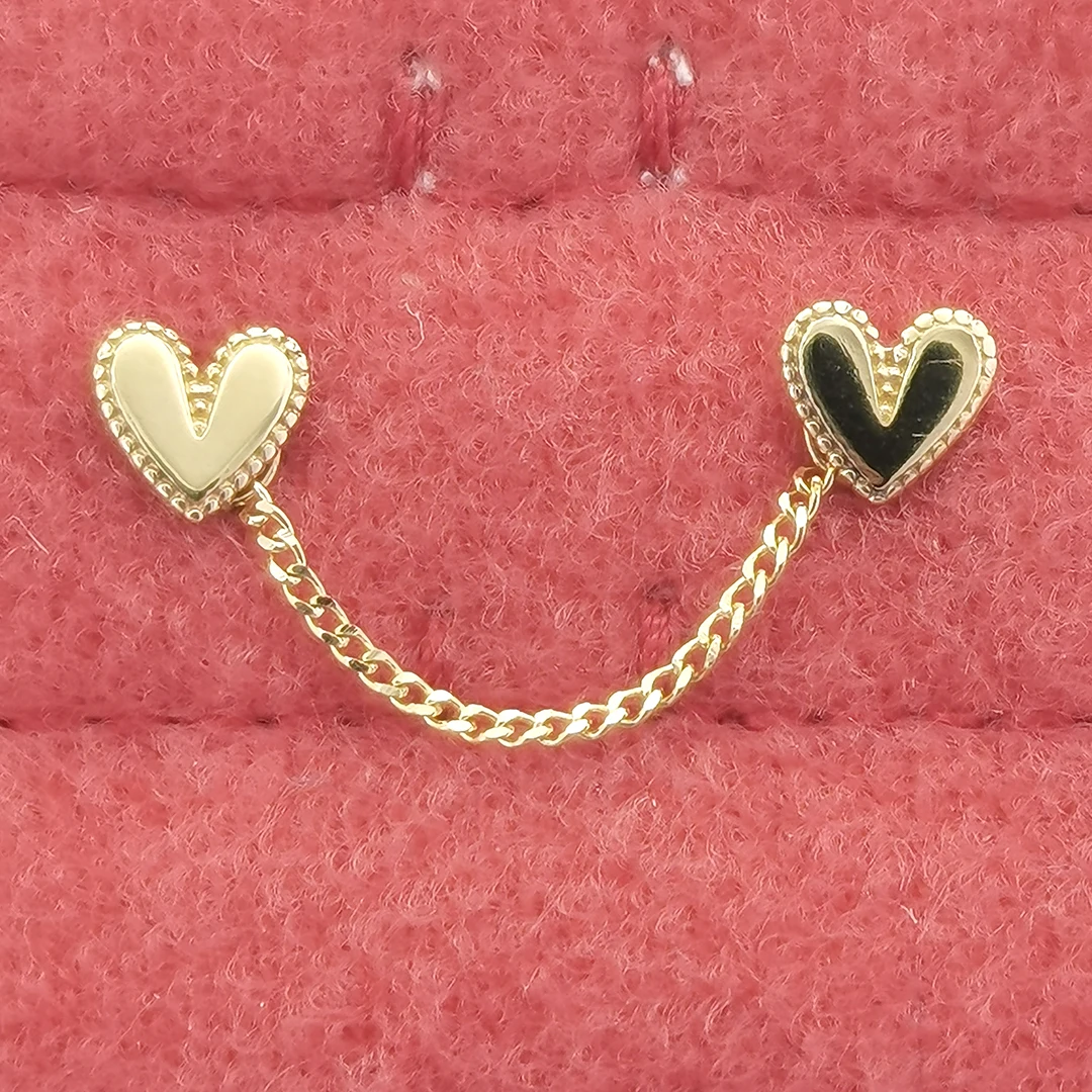 Custom Size Cuban Link Chain Real 14k Solid Gold Body Piercing Dangle Chain In The Ear Nose And Bridge