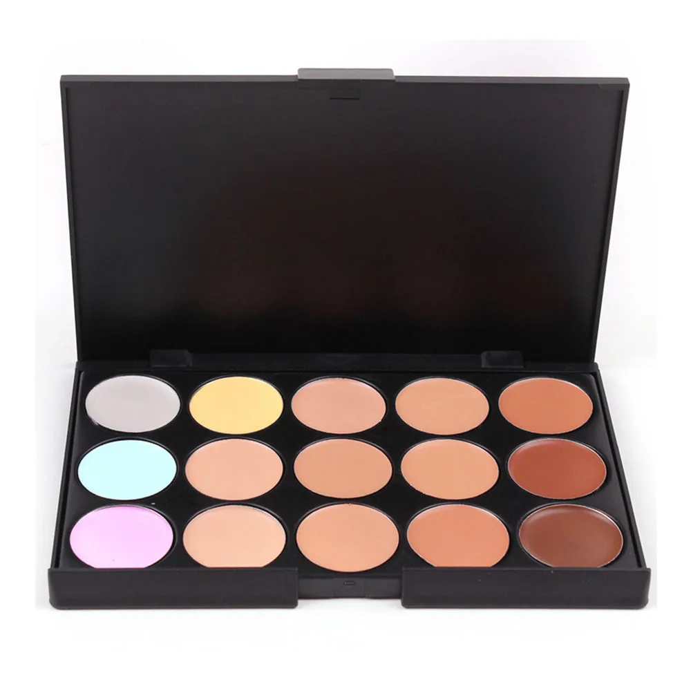 

15 Colors Face Concealer Palette Makeup Cream Base Palettes Matte Contouring Foundation Facial Cosmetic Set Color Corrector