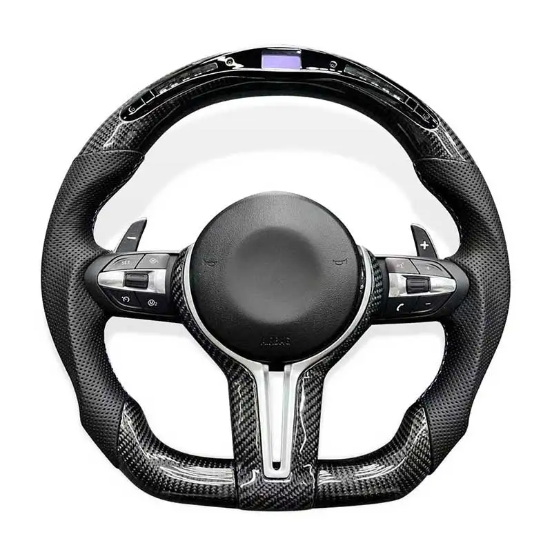 자동차 스티어링 휠, 맞춤형 LED 탄소 섬유 스티어링 휠 어셈블리, BMW F10 F11 F30 F31 F34 F32 F33 F36 F22 F23 E90 M3 M6 에 적합