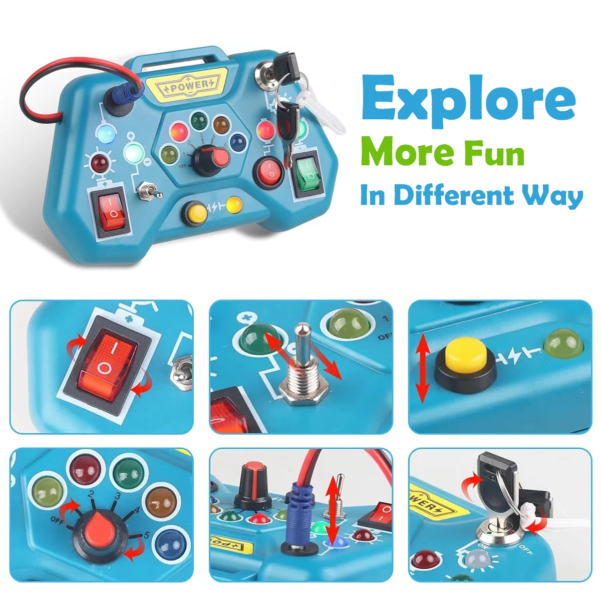 Montessori Busy Board Toys for Toddlers - Educational Learning Gifts for 3-Year-Old Boys & Girls 2