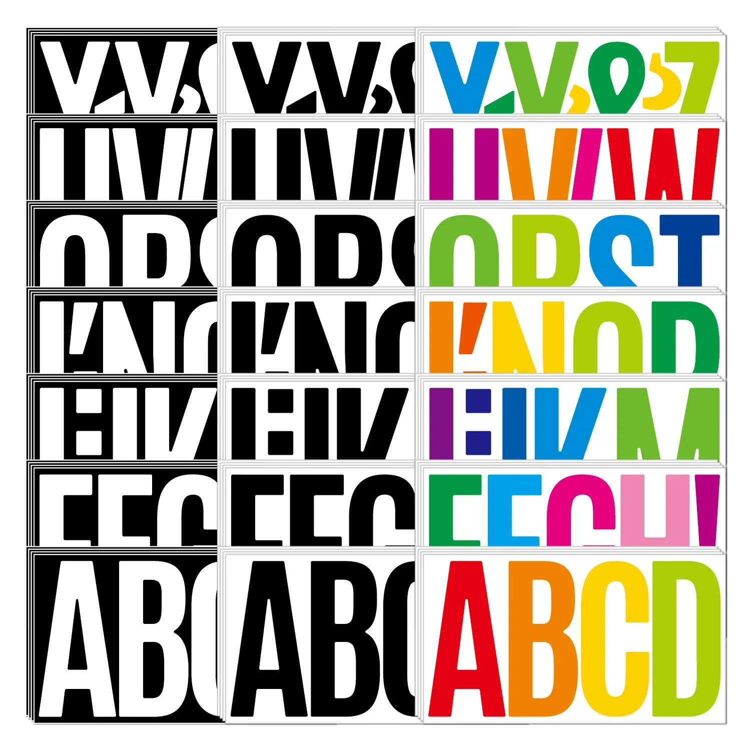 6 Inch Big Letter Number Stickers Larger Alphabet Letter Stickers for DIY Ship Mailbox Homes Business Board Party Office Decor number stickers letter stickers