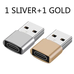 Dual USB-C to Micro USB OTG Adapter Plug for Enhanced Connectivity (Silver and gold)