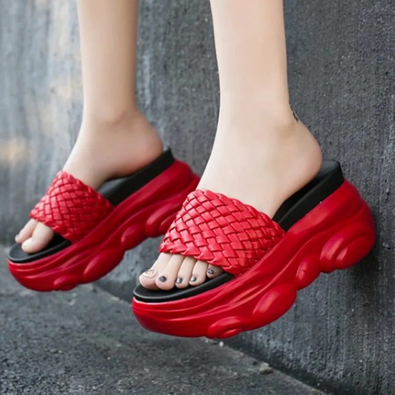 High Heeled Shoes Lady Ladies' Slippers Slipers Women Platform Luxury