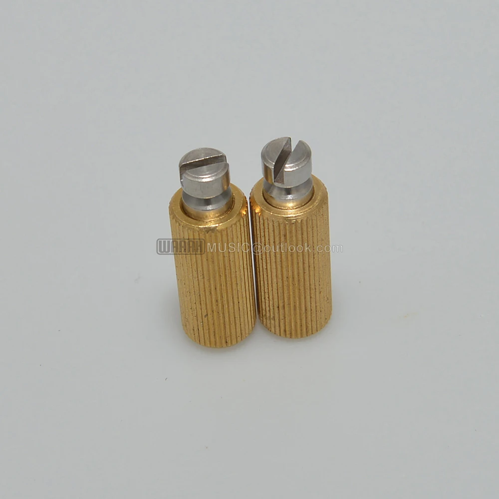 Guitar Bridge Saddle 2Pcs/Set Electric Guitar Bridge Studs Anchors Brass for Guitar Double Rocking Bridge Tremolo System