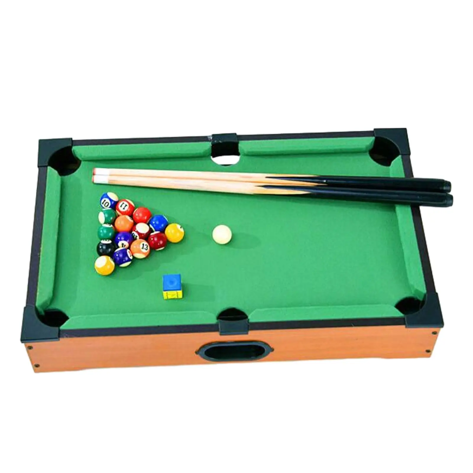 Mini Table Pool Set Home Play Motor Skills Easy to Install Miniature Billiard Game Wood for Home Desk Playroom Game Room Travel