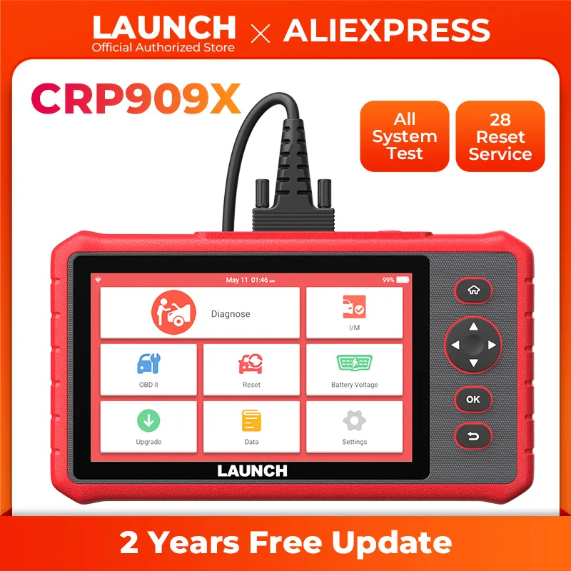 LAUNCH – X431 CRP909X Scanner OBD2 outils automobiles outil de Diagnostic automobile tout système lecteur de Code OBD automatique outils de balayage livraison gratuite diagnostic auto professionnel 2022