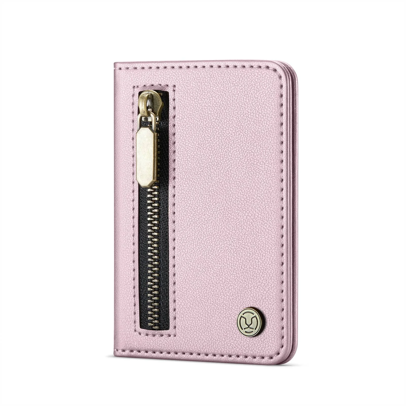 Magnetic Card Holder Wallet with RFID Blocking and Zipper Pocket (4 Slots)