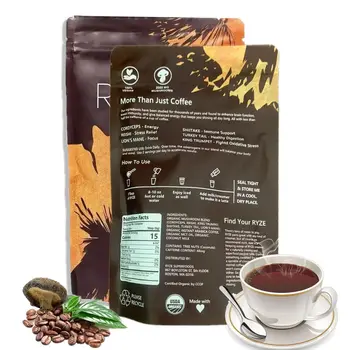Organic Mushroom Coffee - Shiitake, Cordyceps, Supports Immune, Focus, Concentration, Stress, Digestion & Energy - 1 Pack 1