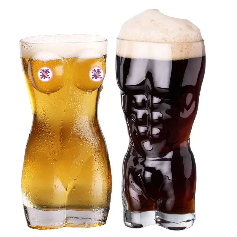 Double Wall Whiskey Glasses Wine Shot Creative Body Shape Glass Cup Big Chest Beer Cup Kitchen heat resistant coffee glass cup heat resistant glass cup glass water cup glass cup