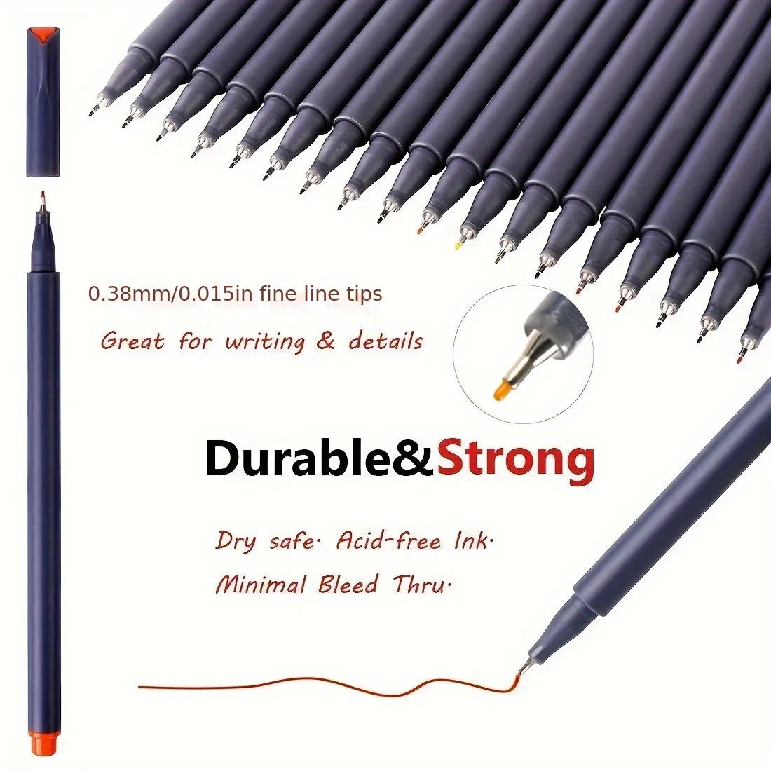 12-100pcs Colorful Line Drawing Pen Set Micro Tip Fineliner Pen Drawing Painting Sketch Fine Art Marker Office School Stationery - Image 6