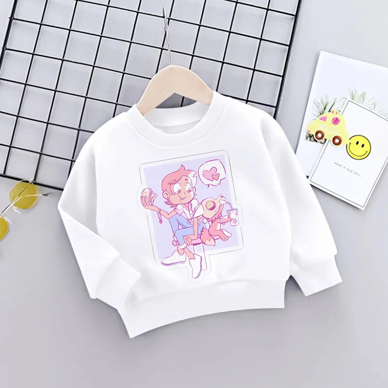 

New Children Sweatshirts The Owl House Kawaii Pullover Anime Cartoons Cotton Casual Clothes Fashion Harajuku Girl Boy Kids Tops