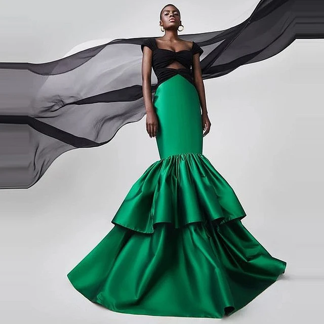 Skirt Long Satin Custom Made  Womens Green Mermaid Skirt