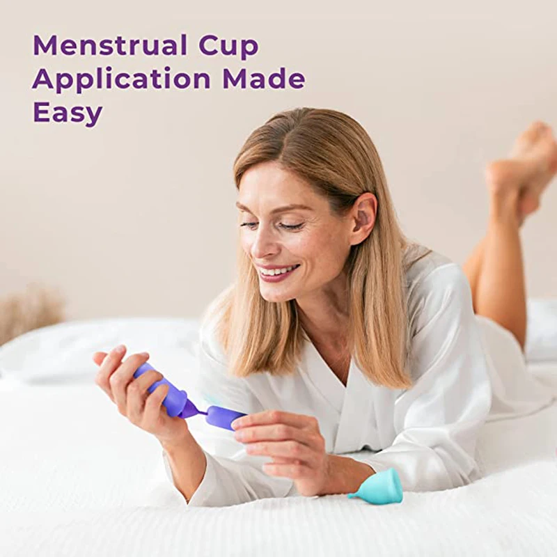 Feminine Hygiene Reusable Menstrual Cup with Built-in Catheter for Easy Use and Enhanced Comfort