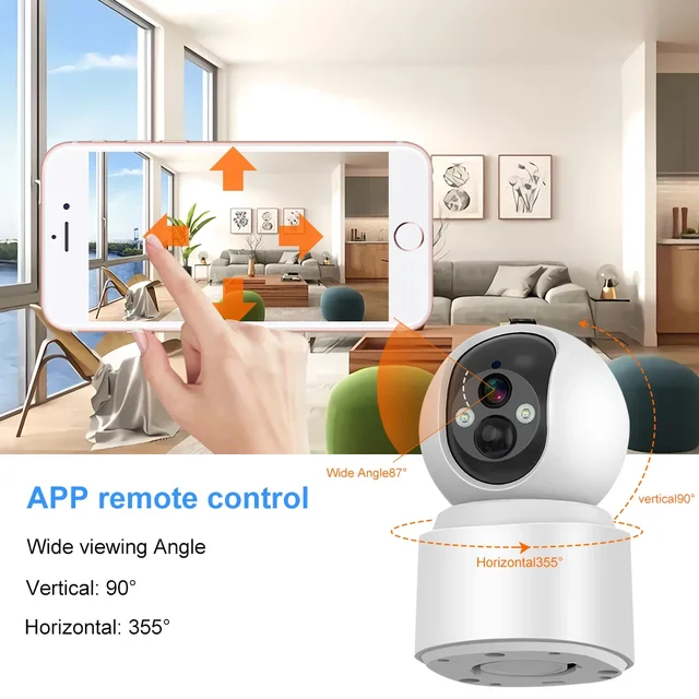PEGATAH 5MP WiFi Camera 10X Zoom Baby Monitoring Home Security Built-in Battery PTZ 360° Optical CCTV Auto Tracking IP Camera 4