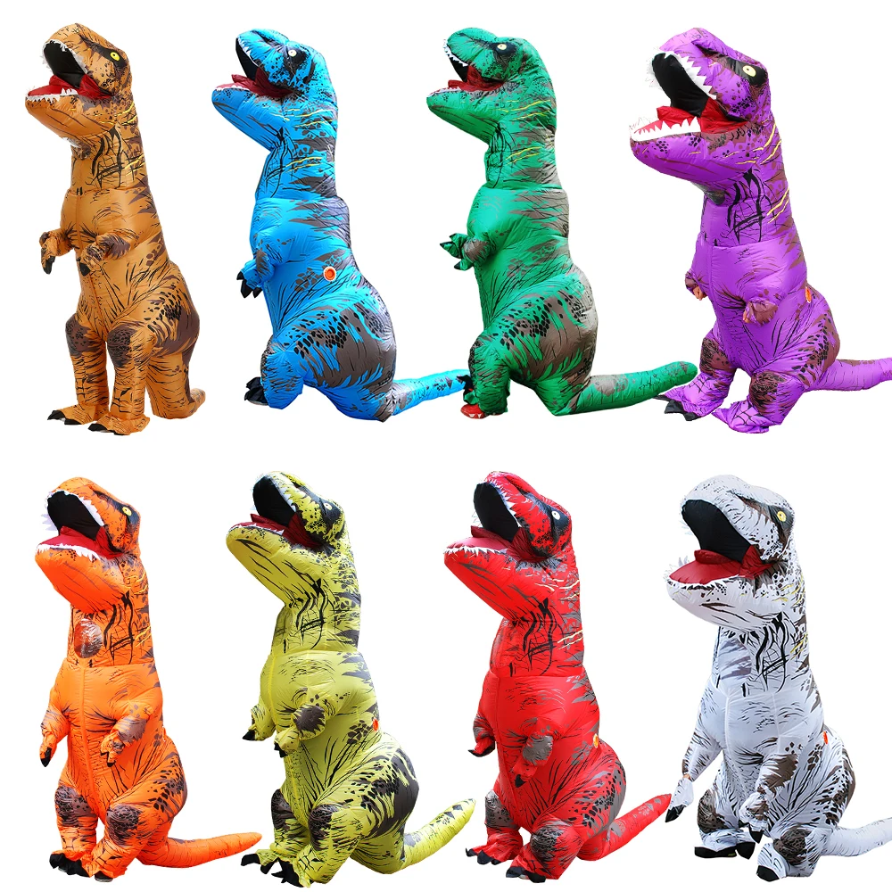 HotInflatableDinosaurCostumesSuitDressTRexAnimePartyCosplay
