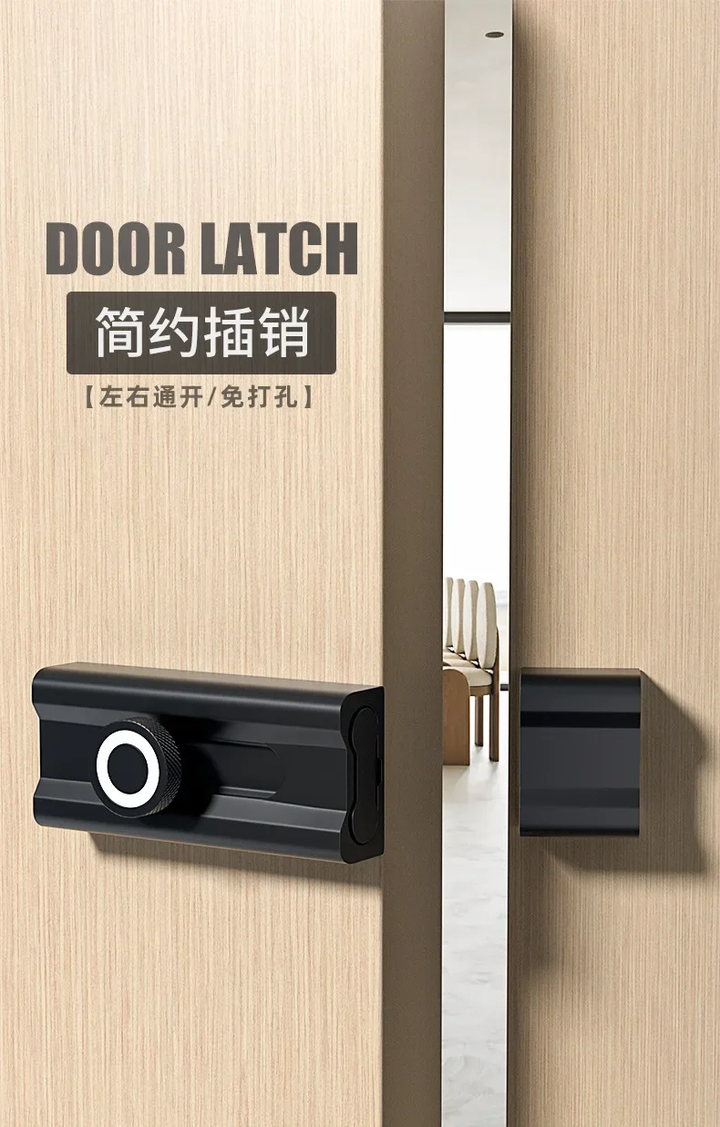 Door Bolt Anti-Theft Wooden Door Lock 4-inch Room Flush Bolt Slide Lock Latch Black for Swing Indoor or Flush 1pc door latch
