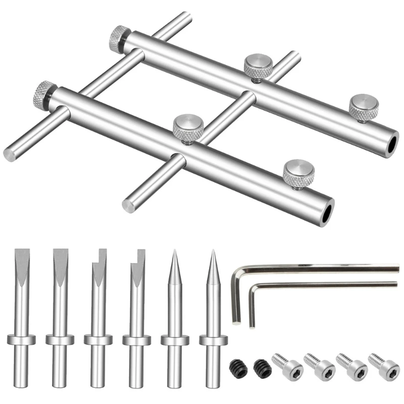 Camera Lens Repair Kit DSLR Camera Repair Tools Set Lens Spanner 10-100mm 3 Pairs Tips 6 Screws 2 Wrench For Nikon