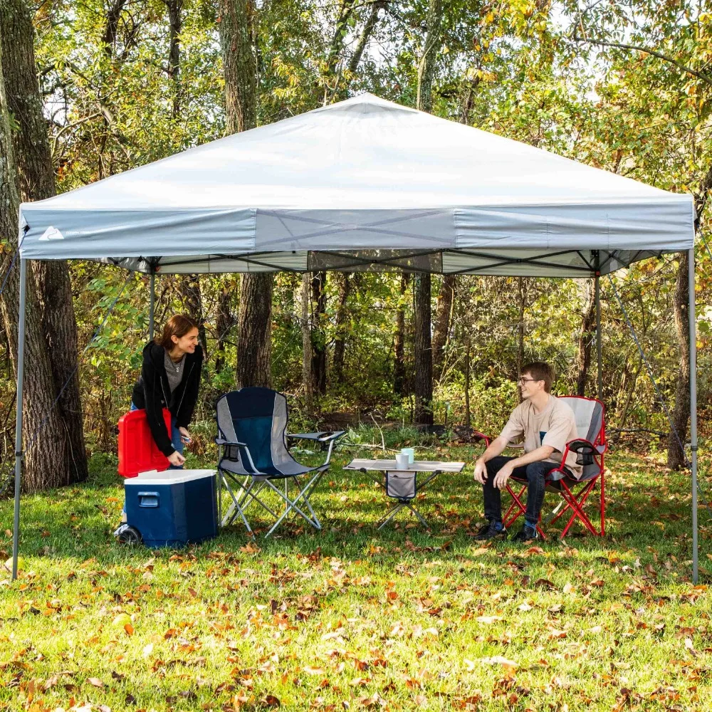 

12' X 12' Instant Straight Leg Canopy for Camping Beach Canopy- Gray