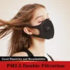 PM2.5 Face Mask Anti Dust Washable Facial Mouth Mask With Valve Double Filtration Ventilation Comfortable Safe Breathing Tool 3