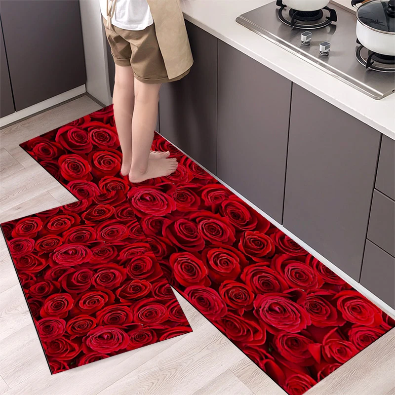 Kitchen Mat Carpet for Floor Home Entrance Doormat Bedroom Living Room Decor Bedside Rug Hallway Balcony Bathroom Anti-Slip Mat