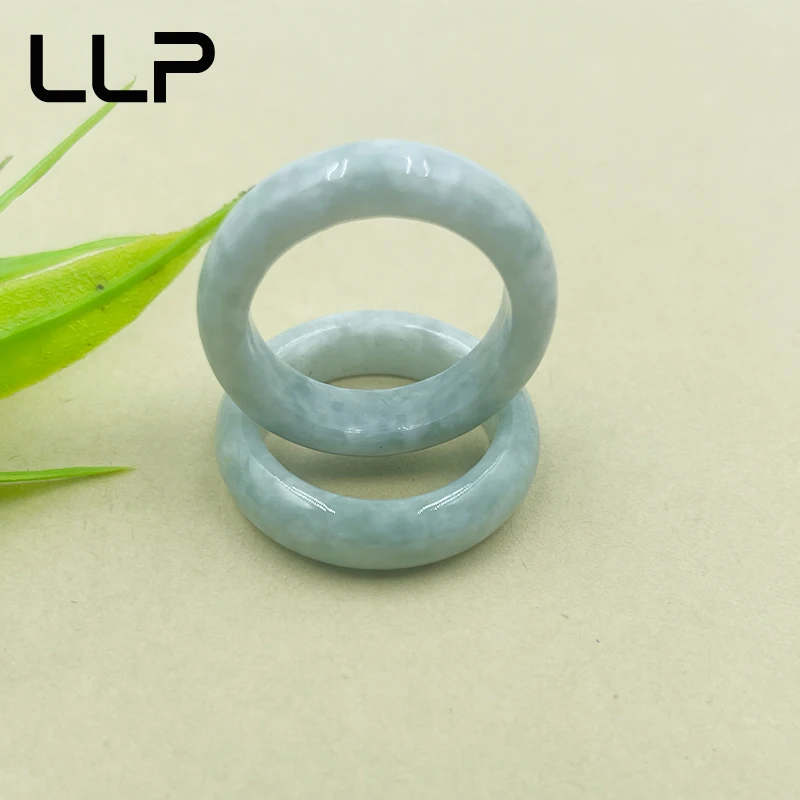 Burmesische Jade-Ringe für Damen, Accessoires, Smaragd-Geschenke, Amulette, natürlicher Schmuck, Charm-Amulett, Designer-Geschenkanhänger aus grünem Jadeit – Detail 5