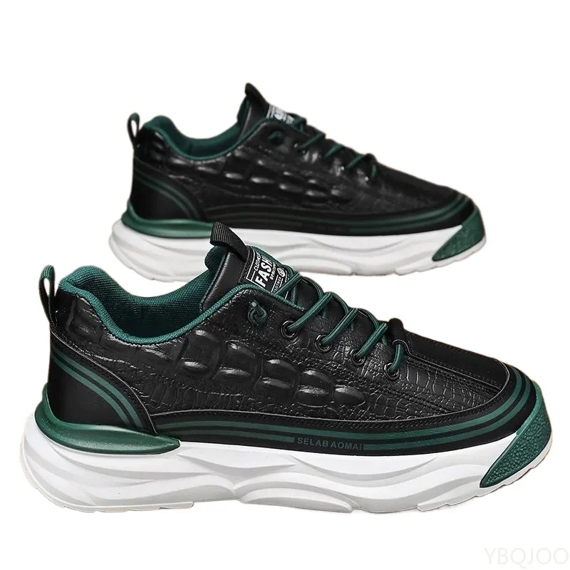 Large Size Spring and Autumn New Thick Sole Height Increasing Casual Men's Shoes Niche Trend Versatile Flat Sports Men's Shoes