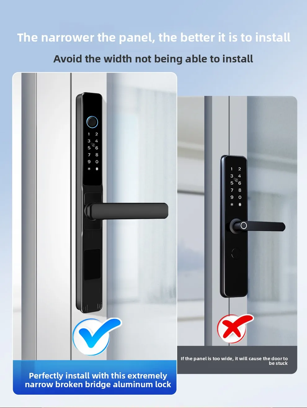 Broken Bridge Aluminum Outdoor Waterproof Intelligent Door Lock Fingerprint Lock