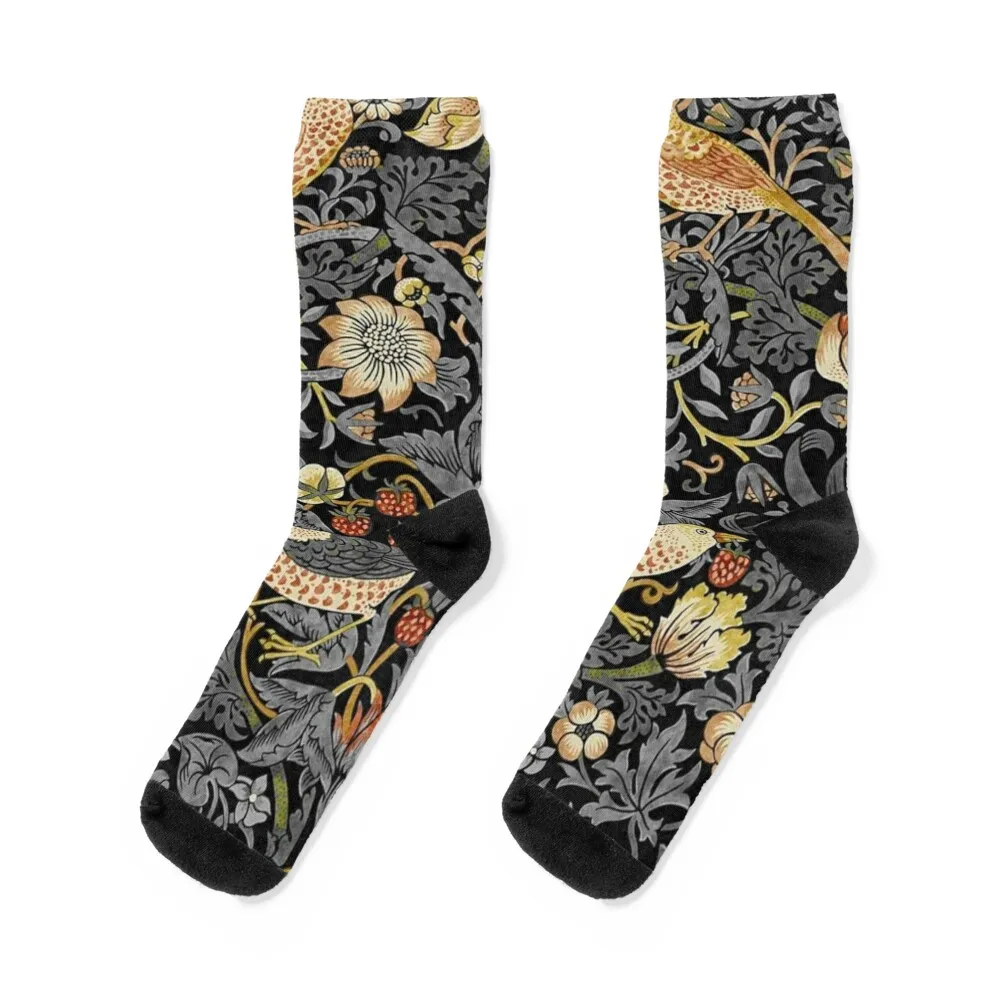 

William Morris strawberry thief Socks cotton happy cartoon Socks Man Women's