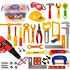37Pcs/set children simulation repair tools toolbox electric drill helmet set Boy Pretend Play mechanic maintenance tool box toy 1