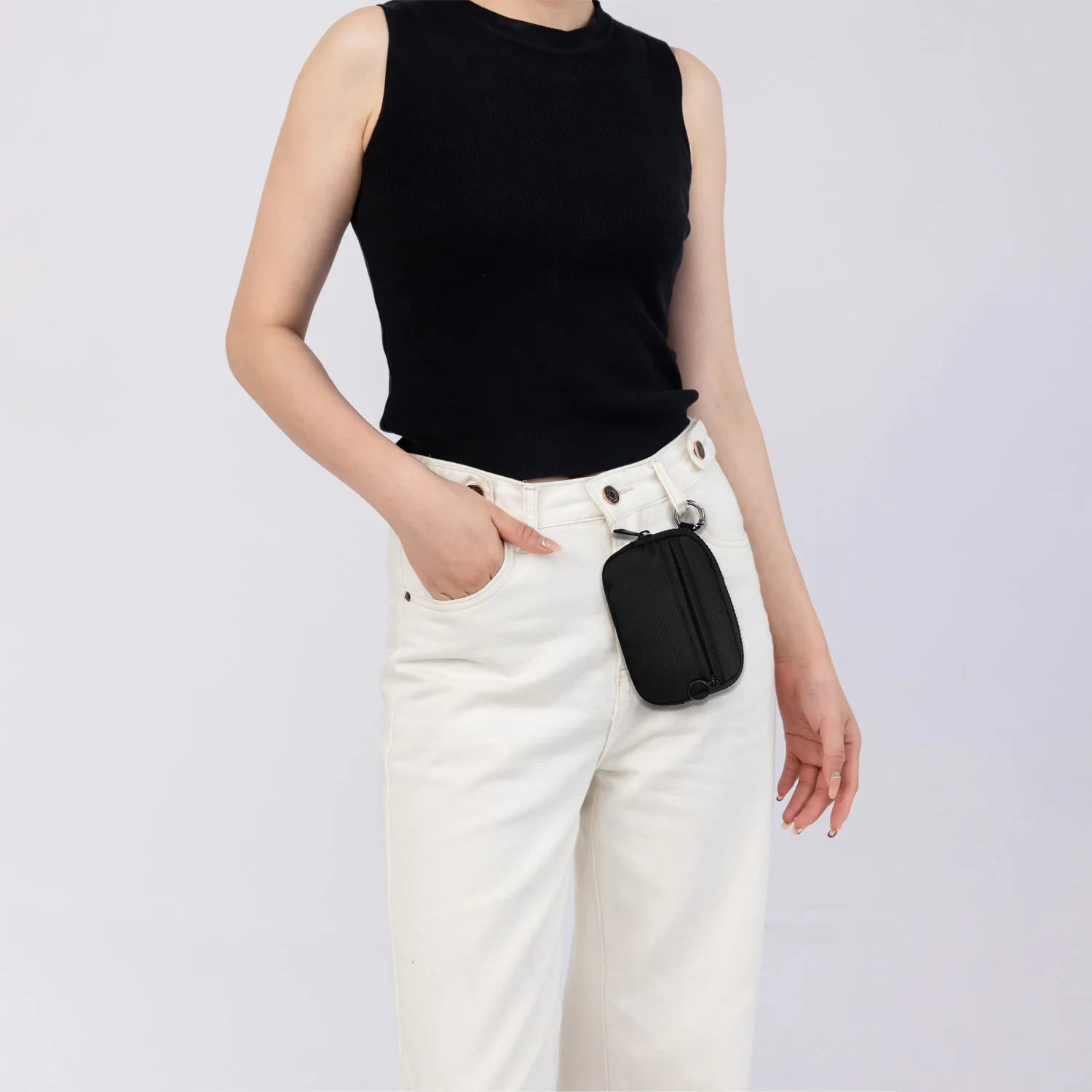 The Iris Wallet Zip Card Case with ID Window Purses for Women Coin Purse with Zipper Mini Portable Keychain Wallet 5