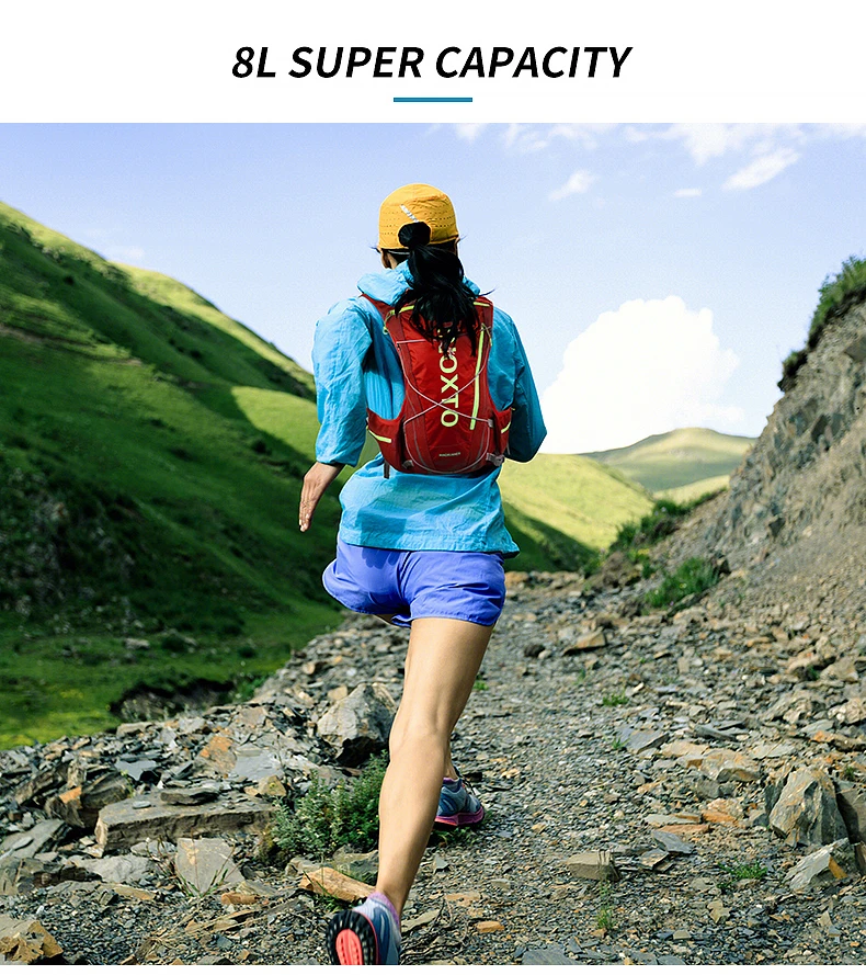 8L Running Hydration Running Vest Backpack Men Women Outdoor Sport Water Bags Trail Marathon Jogging Hiking Backpack Rucksack