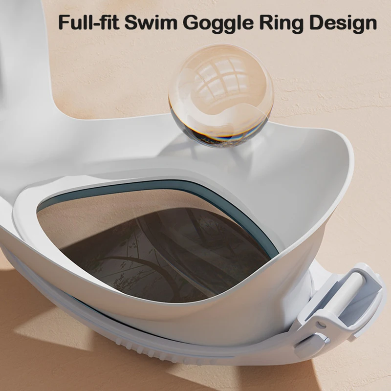 Swimming Goggles Adjustable Adults Big Frame with Earplugs Men Women HD Anti-fog Silicone