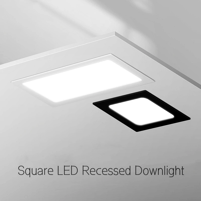 Description Picture 2 of itemUltra-thin Square LED Recessed Downlights 9W/12W/24W Ceiling Grille Panel Lamps Kitchen Living Room Bedroom Indoor Spot Lighting