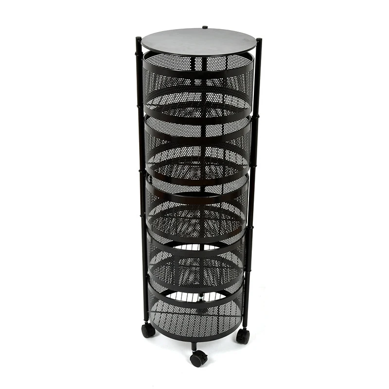 

Rotating Shelf Multi-function 3/4/5 Layers Round Vegetable Fruit Household Organizer Kitchen Storage Rack