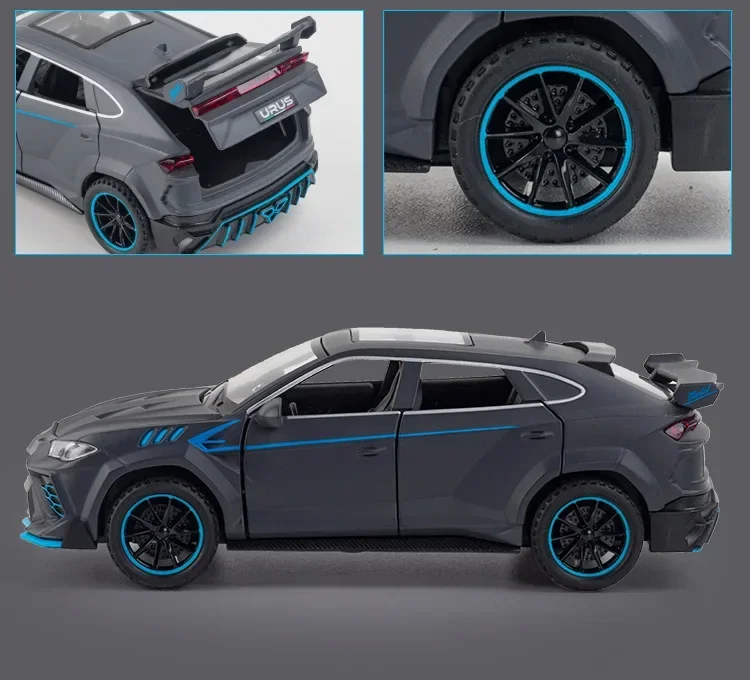 1:32 Lamborghini URUS sports car Simulation Diecast Metal Alloy Model car Sound Light Pull Back Collection Kids Toy Gifts 5