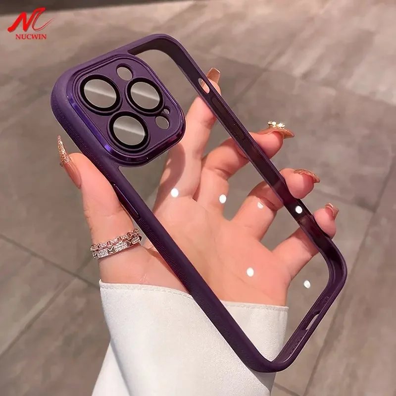 Transparent Shockproof Glass Camera Protector Case - Premium Hybrid Design