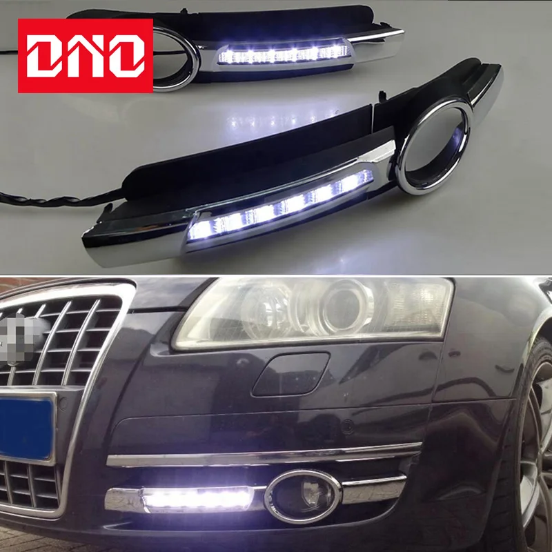 12V LED DRL Daylights For Audi A6 C6 2005 2006 2007 2008 Daytime