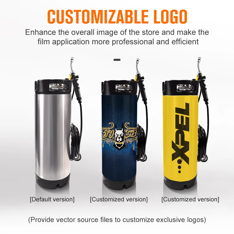 Car Film Keg Car wash keg Stainless steel keg TPU PPF Film cleaning 2.5 gallons /5 gallons car wash bucket