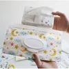 EVA Baby Wet Wipe Pouch Portable Wipes Holder Case Flip Cover Snap-Strap Reusable Refillable Cosmetic Pouch Useful Tissue Box 1