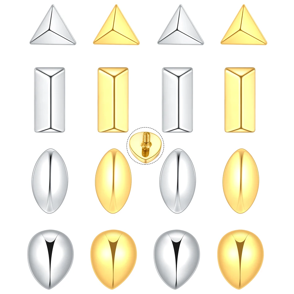 1/5개 티타늄 마이크로 더멀 앵커 탑 엔드 피어싱 (라브렛, 헬릭스, 혀, 눈썹 ..
