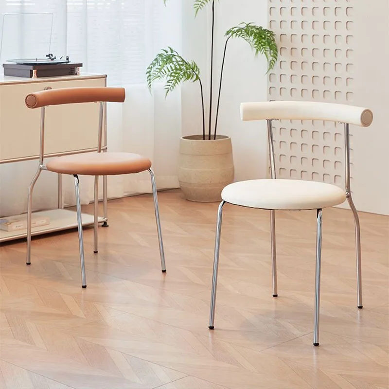 Dining Chairs Nordic Stackable Backback Dining Table Lounge Chairs for Household Living Room Kitchen Home Furniture Supplies