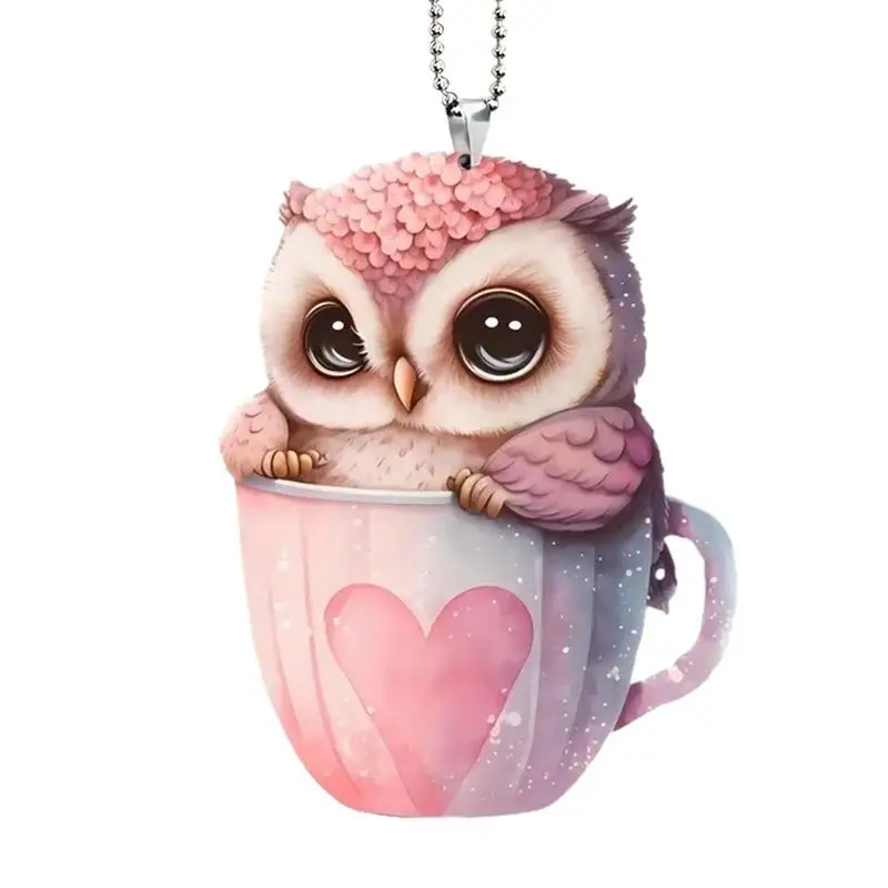 

Cute Bird Car Pendant Auto Rear View Mirror Ornament Cute Car Charm For Rear View Mirror Decor Car Interior Decoration Accessory